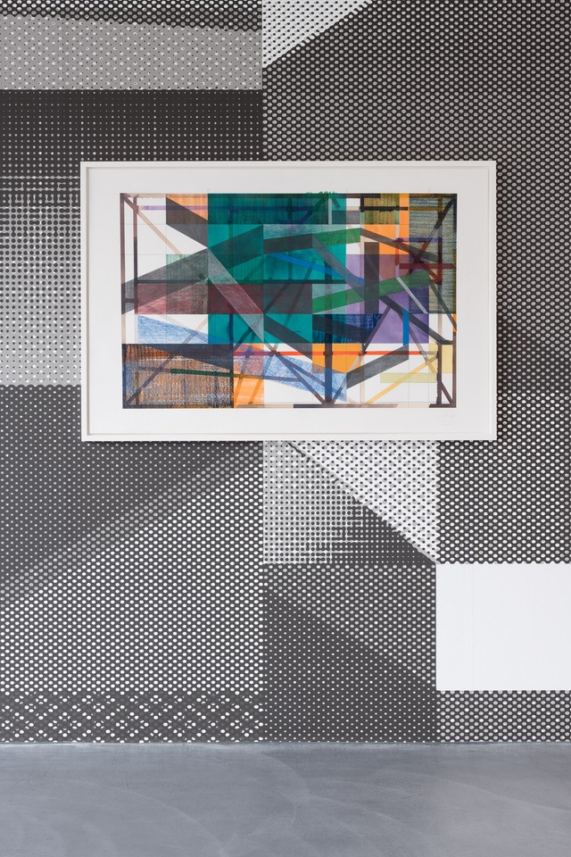 Andrew Bick
gate/grid/tree #1, 2015-18
Pencil, watercolour and marker pen on Arches paper
96 x 145 cm (unframed)\
101 x 149.5 cm (framed)