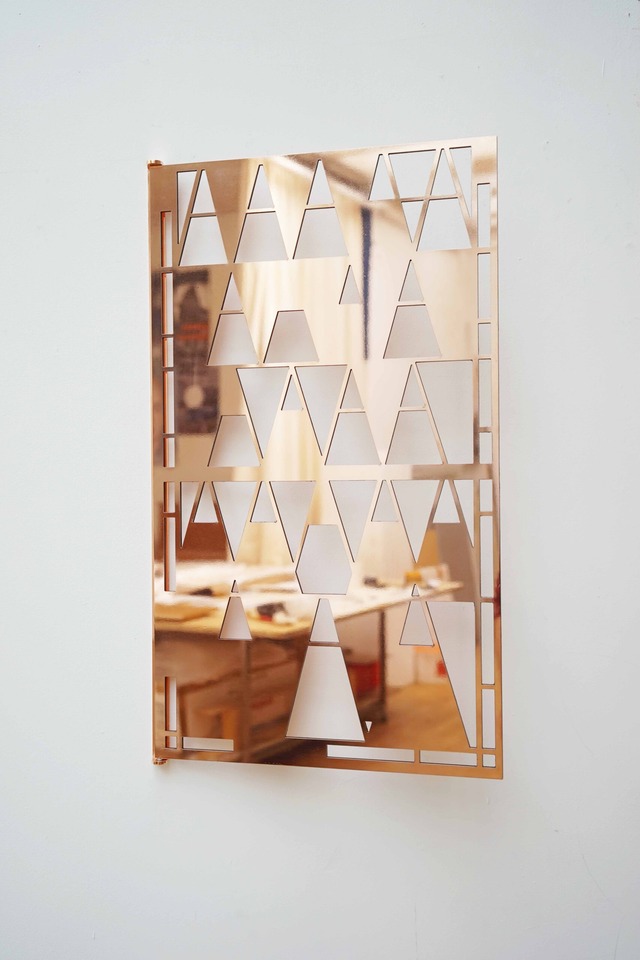 *Small Window (after H. Lacoste)*, 2016
copper
27 1/8 x 15 3/4 in\
69 x 40 x 0 cm
Edition of 3 plus 2 artist&#8217;s proofs