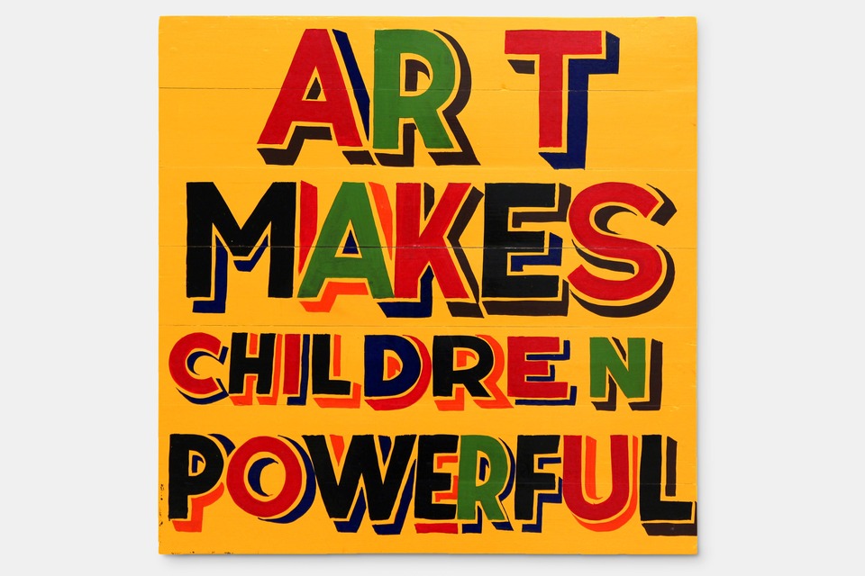 Art makes children powerful, 2013
oil on timber
175 x 47.5