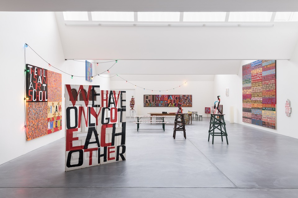 Bob & Roberta Smith, The Whole World Is An Art School\
Installation view\
von Bartha, Basel, 2018
