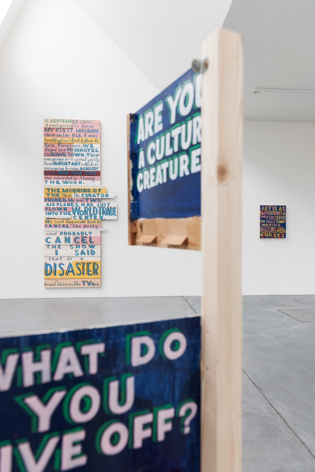 Bob & Roberta Smith, Get Personal And Political\
Installation view\
von Bartha, Basel, 2014