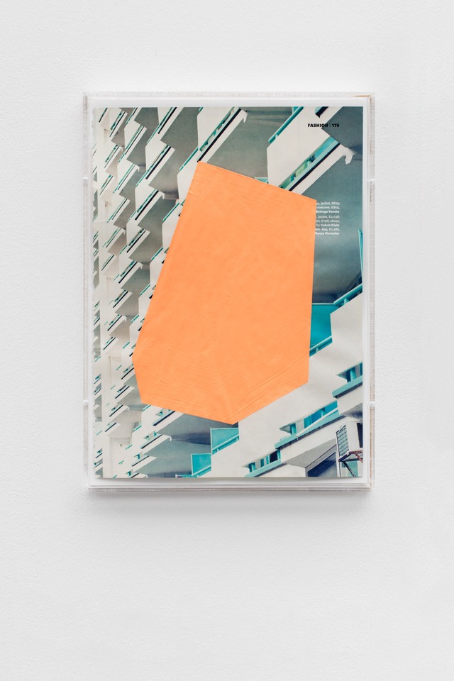 Intrusion Over the Fashion Page 179n°9, 2013
acrylic paint on magazine paper
30 x 22 cm