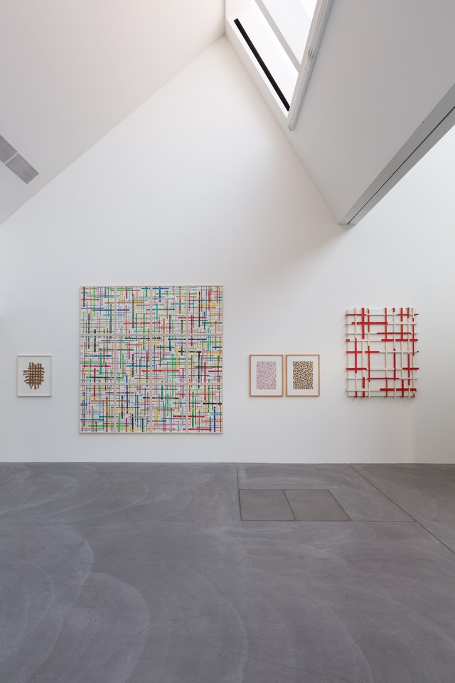 Beat Zoderer, Raster Arbeiten Aus Drei Jahrzehnten\
Installation view\
von Bartha, Basel, Showroom, 2015