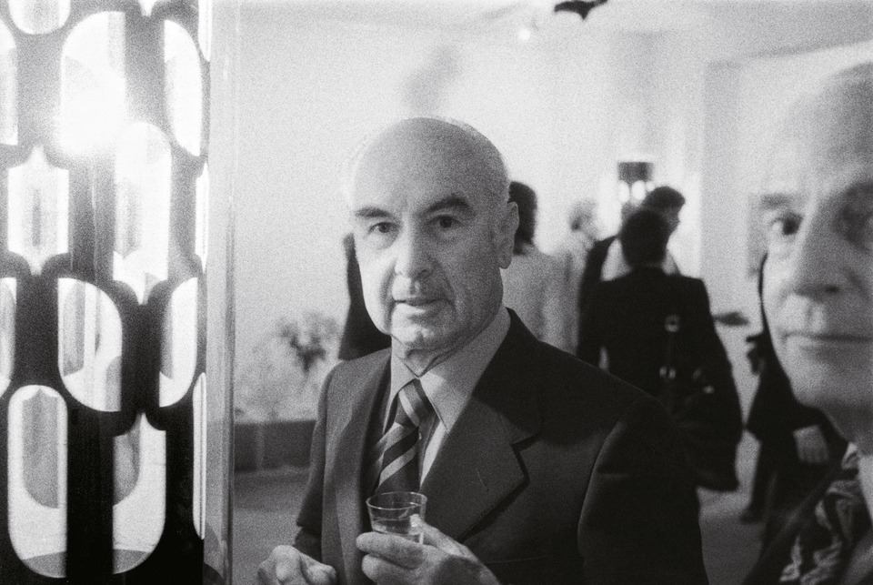 Dr. Albert Hofmann, discoverer of LSD, at the von Bartha opening on June 7, 1979