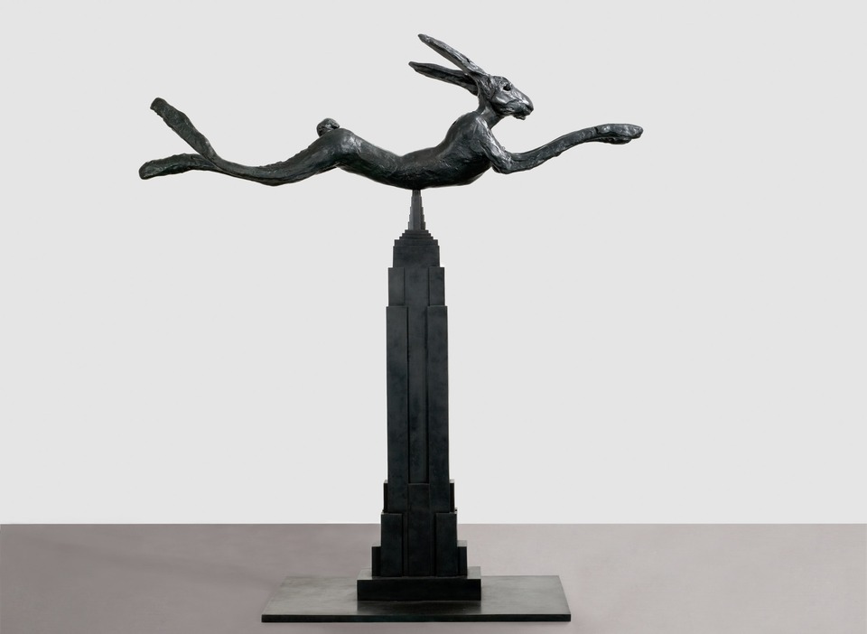 *Six Foot Leaping Hare on Empire State*, 2002
Bronze
216.5 x 191 x 78.8 cm
Cast 7/8 + 3 AC