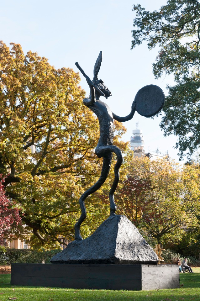 17, Drummer, 1996, Photography, The Estate of Barry Flanagan courtesy Plubronze