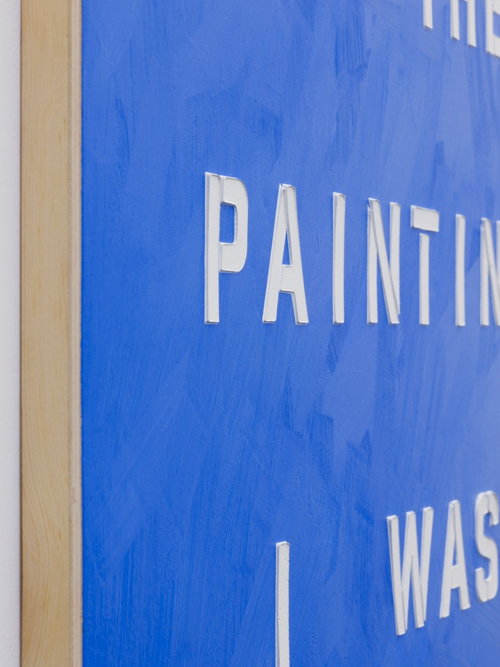 Detail: John Wood & Paul Harrison\
This is the painting I was telling you about, 2020\
Oil on Board\
91 x 61 cm