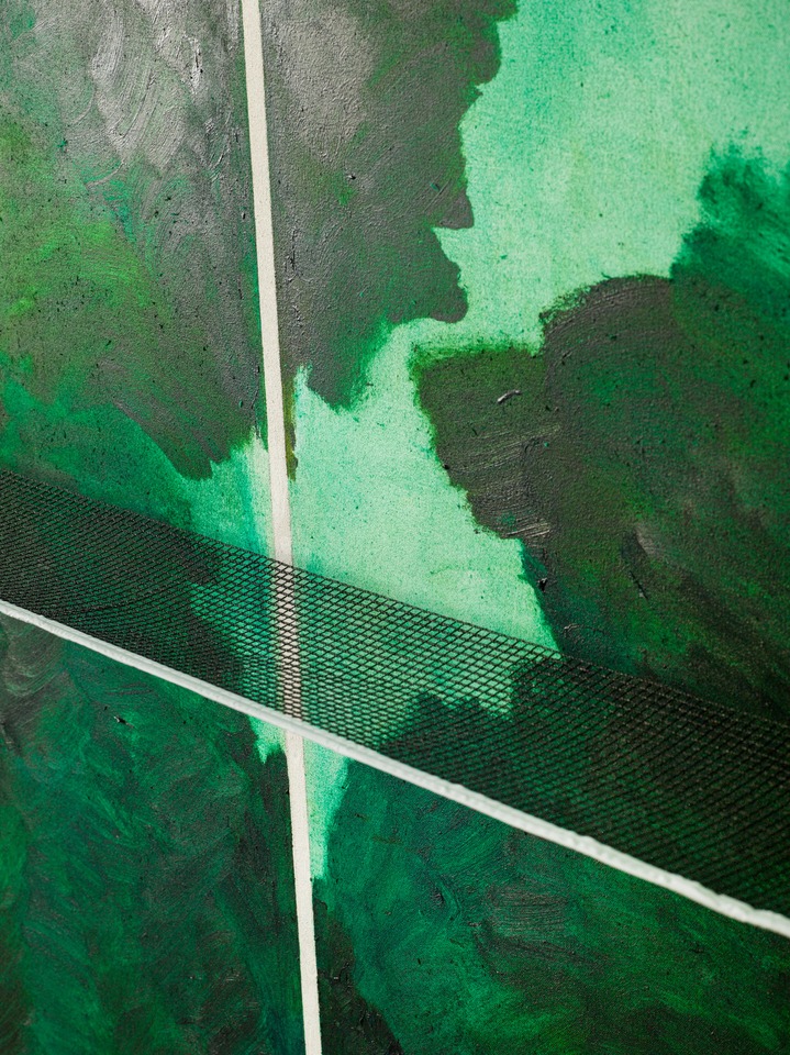 Detail: This Is Not A Pingpong Table, 1990

Oil on canvas with removable net

274  x 152,5 cm