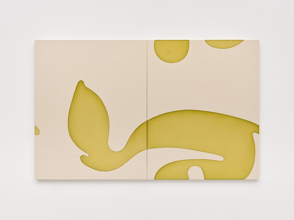 **Landon Metz**
*MMXXI XXXVIII*, 2021
Dye on canvas
2 parts, each 101.6 x 81.3 cm