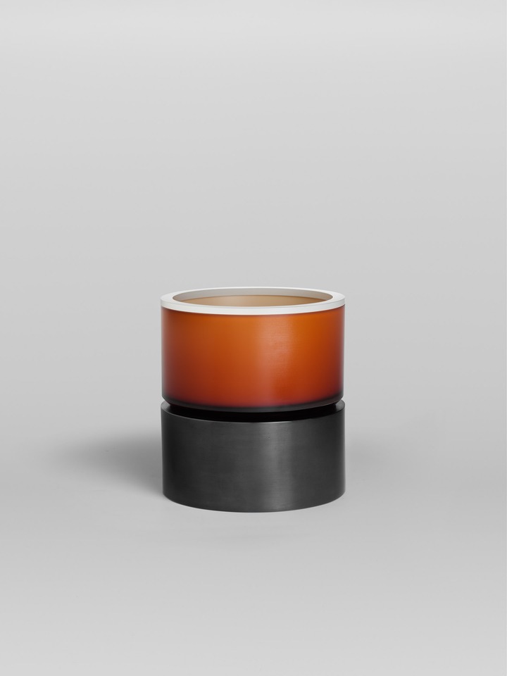 **Anna Dickinson**
*Red and Black*, 2021
Red glass, steel
22 x 21 x 21 cm