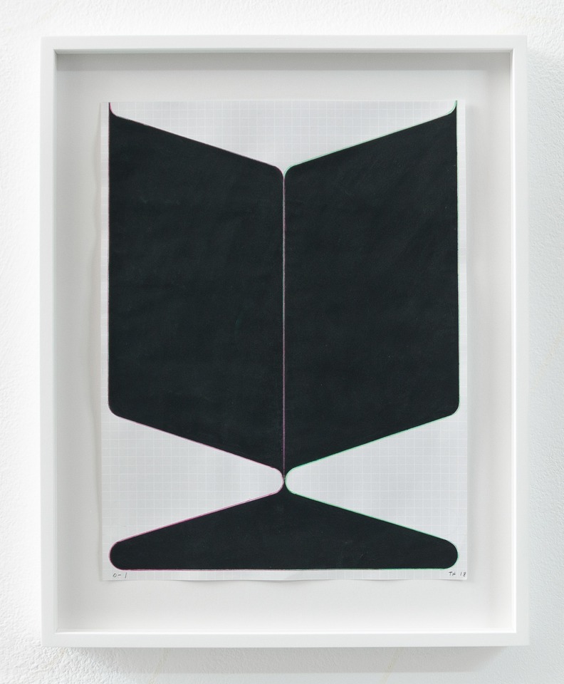 Terry Haggerty
O-1, 2018
Acrylic and colored pencil on graph paper
28 x 21 cm