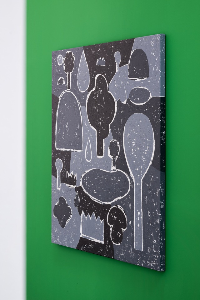 **Olaf Breuning**
*Shadows*, 2022
Gesso and acrylic on canvas
144.5 x 127 cm