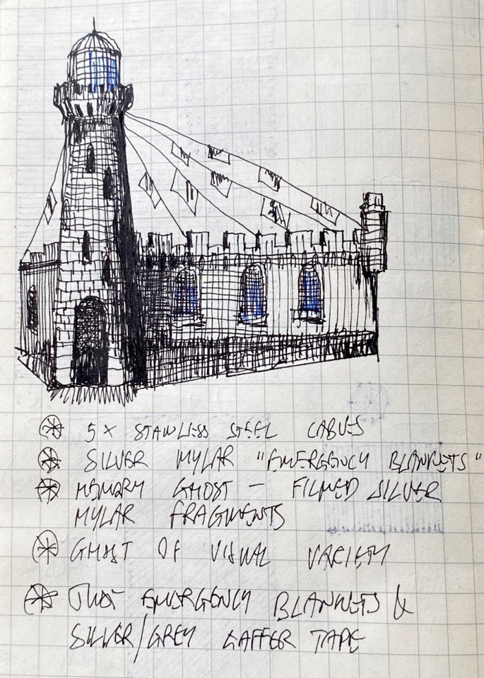 Sketch by Andrew Bick for the site-specific outdoor installation