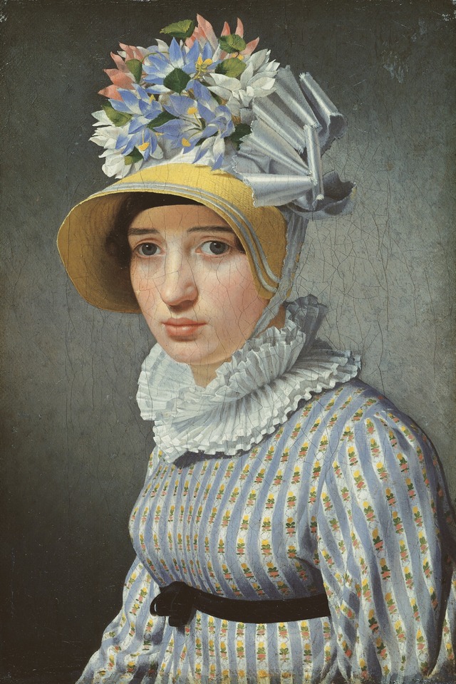 Christoffer Wilhelm Eckersberg: Portrait of the model Maddalena or Anna Maria Uhden, 1815.