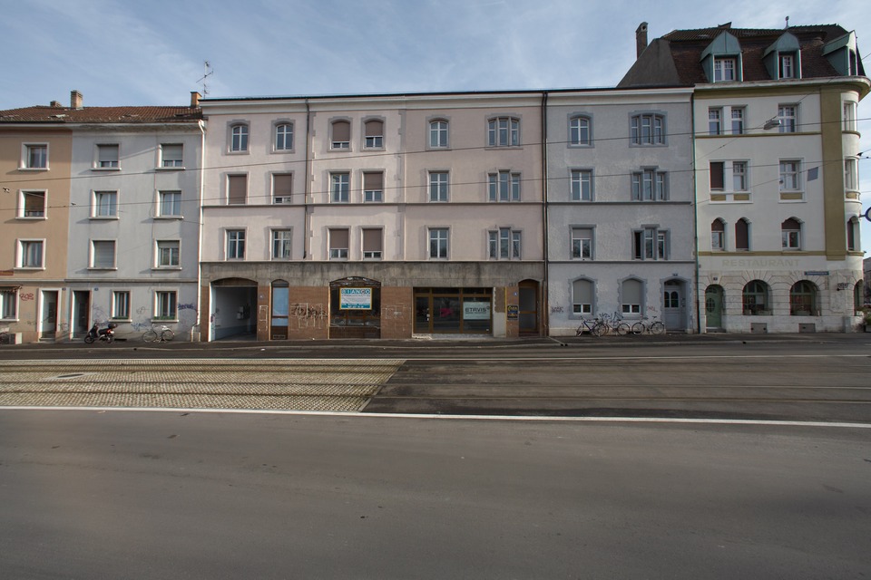 Before: The side entrance to the gallery, then also part of the garage that was housed inside the building