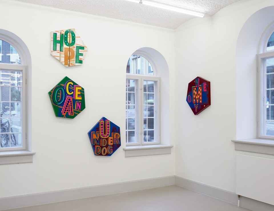 Bob & Roberta Smith, The Word Observatory\
Installation view\
von Bartha, Copenhagen, 2022