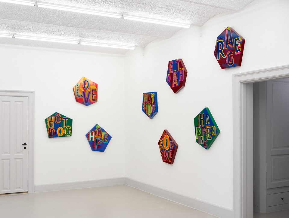 Bob & Roberta Smith, The Word Observatory\
Installation view\
von Bartha, Copenhagen, 2022