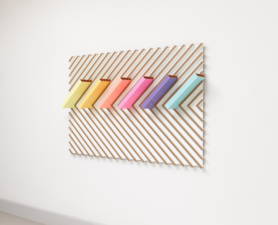 *Adaptation*, 2022
Bricks, industrial lacquer paint on mdf panel
112 x 160 x 22 cm