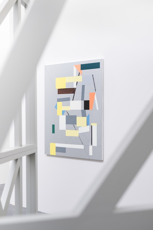 Andrew Bick
*WWLAN-AH/GW (compendium)*, 2023
Acrylic, marker pen, oil paint and wax medium on anodised aluminium