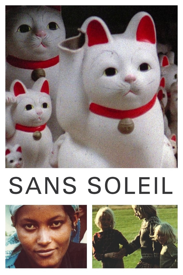 Movie poster and stills from 'Sans Soleil' (1983)
