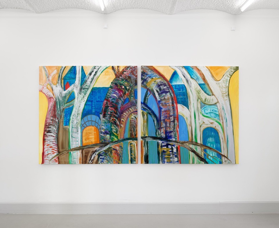 **Ursula Reuter Christiansen**
*Sleeping Beauty*, 2018
Oil on canvas
150 x 300 cm, 2 panels
