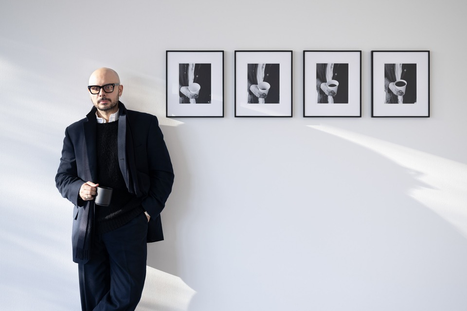 Landon Metz in front of his work
*A Paper Cup Of Coffee Warmed My Hands*, 2023
Archival pigment print
4 parts\
25.4 x 20.3 cm each\
10 x 8 inches each
Ed. 2/2