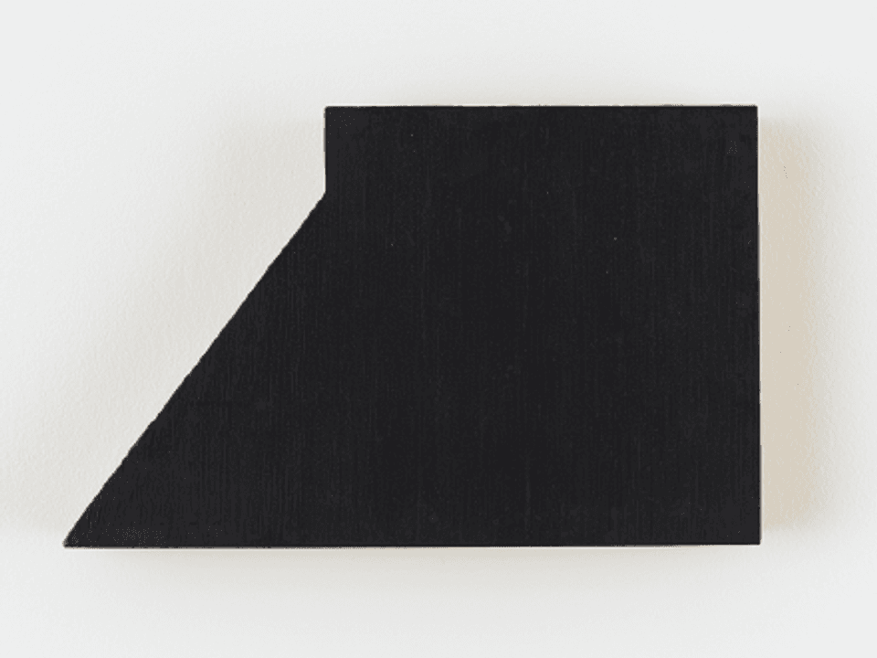 **Ted Stamm**
*PW-41 (Ply Wooster)*, 1978
Oil on wood
12.7 x 20.3 cm