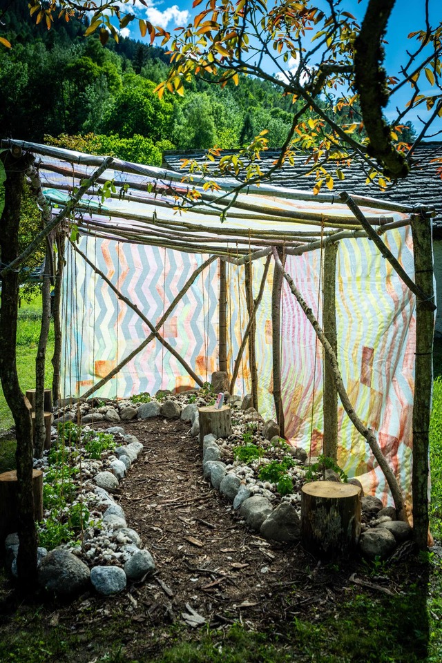 Athene Galiciadis, installation view, *Nachtwache ich*, 2024, Biennale Bregaglia, Bondo, 2024. Photo: Michel Gilgen