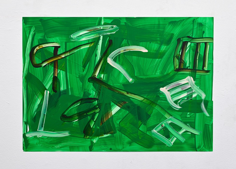 **Imi Knoebel**
*etc. Z.064*, 2023
Acrylic on plastic foil
72 x 102 cm