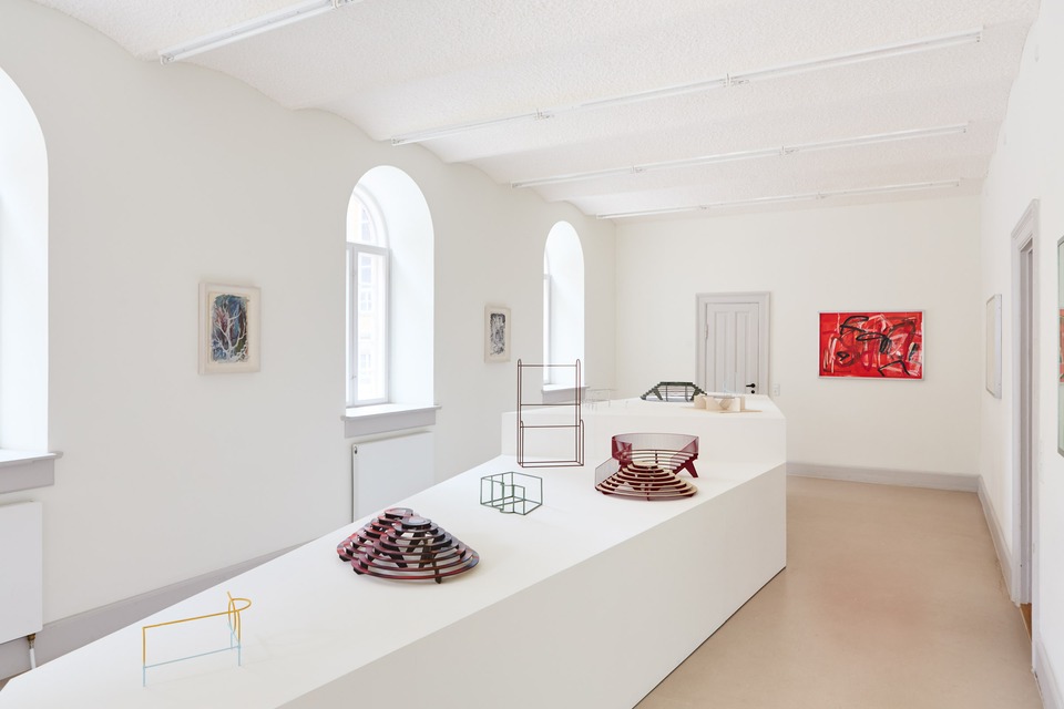 Exhibition view with works by Boris Rebetez, Imi Knoebel and Ursula Reuter Christiansen