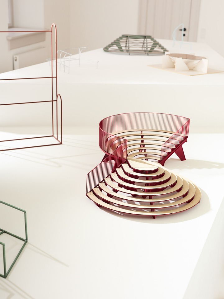 Installation view with works by Boris Rebetez