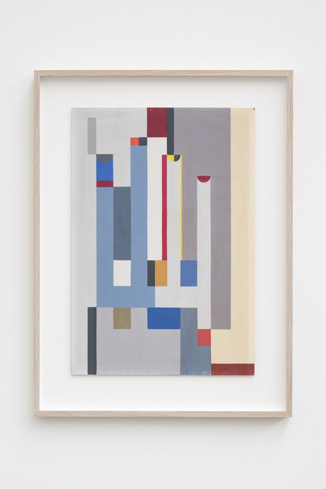 **Walter Dexel**
*Vertikale Komposition*, 1922/23
Oil on cardboard
45.7 x 31.6 cm