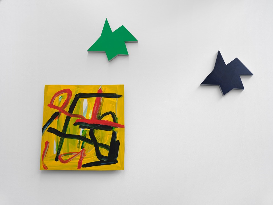 Imi Knoebel
view on "Etcetera LXI," 2023, and works form the "Kinderstern" series, 1989/2023
Photo: Philipp Hänger