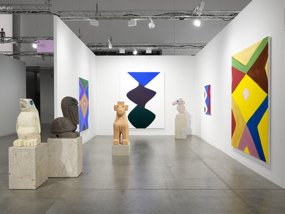 Installation view of Art Basel Miami Beach 2024

with works by Olaf Breuning and Marina Adams