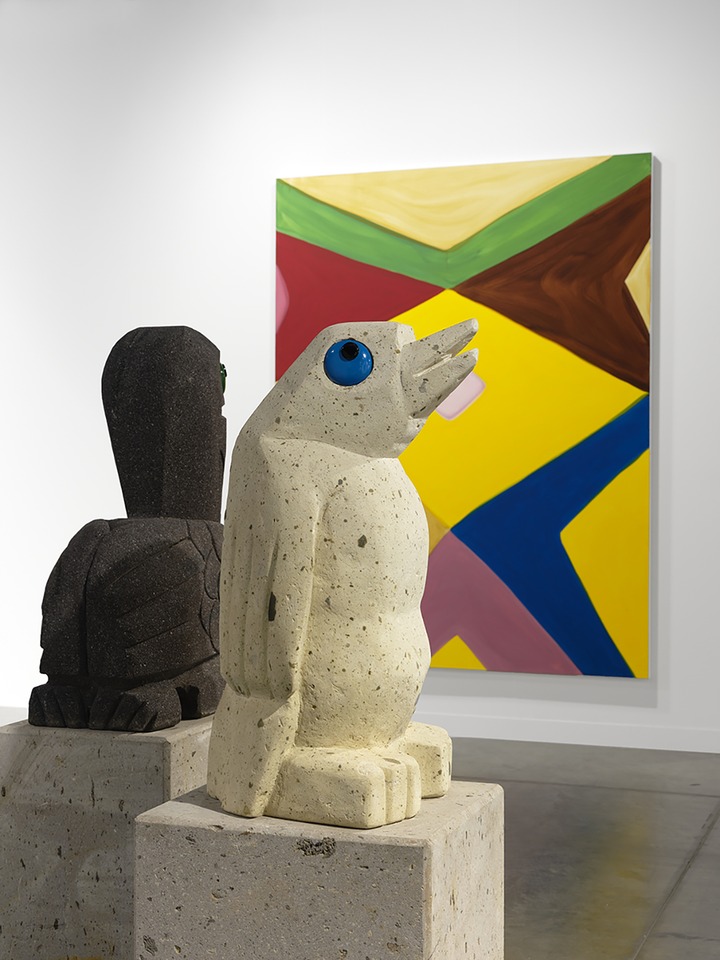 Installation view of Art Basel Miami Beach 2024

with works by Olaf Breuning and Marina Adams