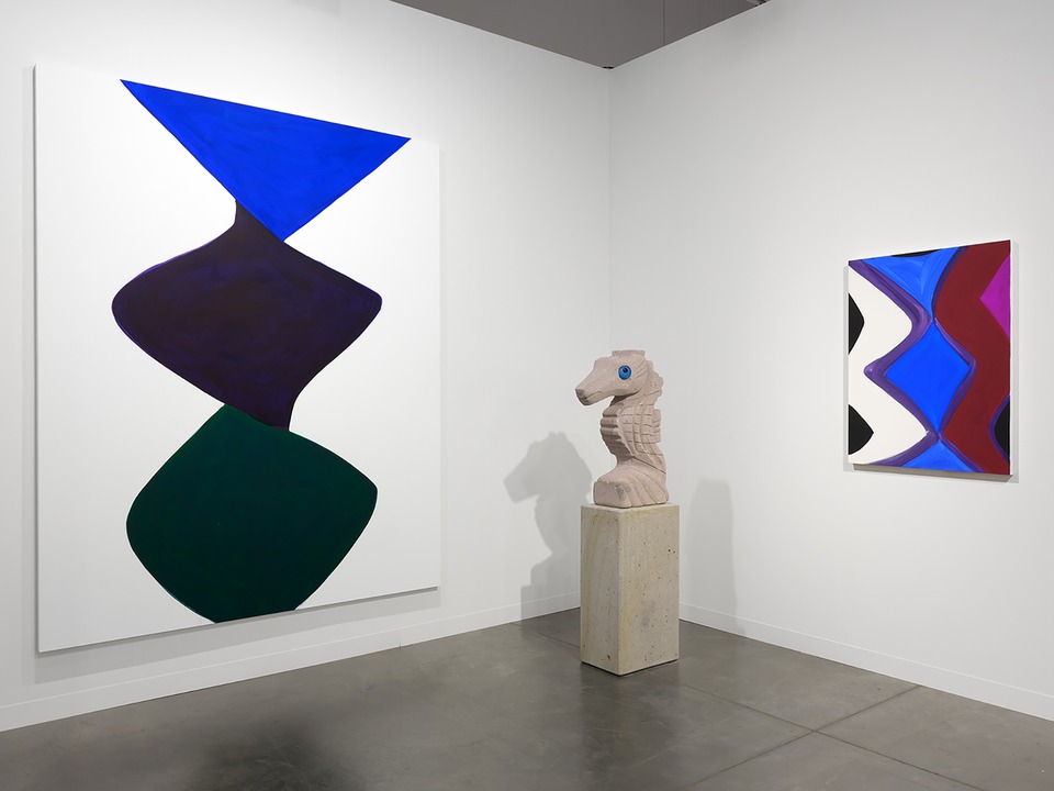 Installation view of Art Basel Miami Beach 2024

with works by Olaf Breuning and Marina Adams