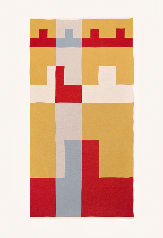 Wool blanket inspired by Graeser&#8217;s designs, produced by MATRIX® Basel GmbH.