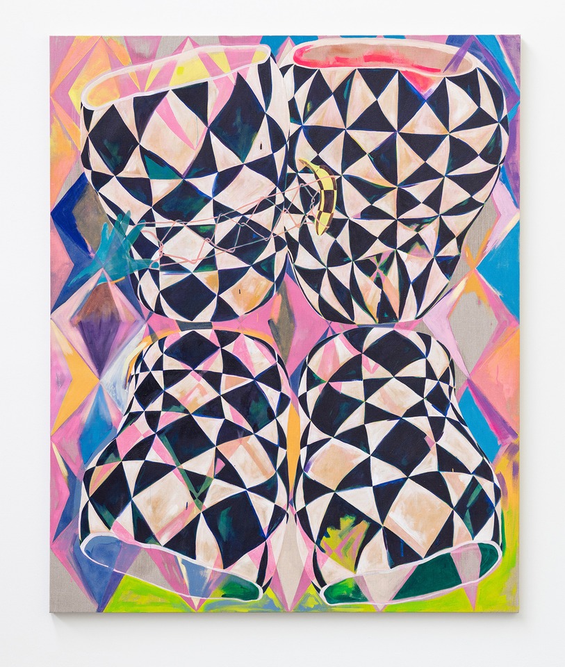 Athene Galiciadis, “Stillleben (Vier Gefässe, Eine Banane und die Mutter der Inspiration),” 2021. Photo: Andreas Zimmermann
