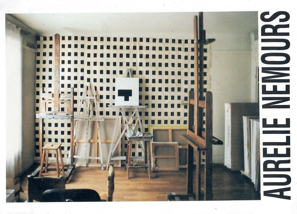 Invitation card for Aurélie Nemours's

solo exhibition at von Bartha in 1994
