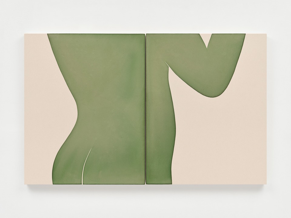 Landon Metz, “Untitled,” 2025\
two parts, 101.6 x 162.6 cm
