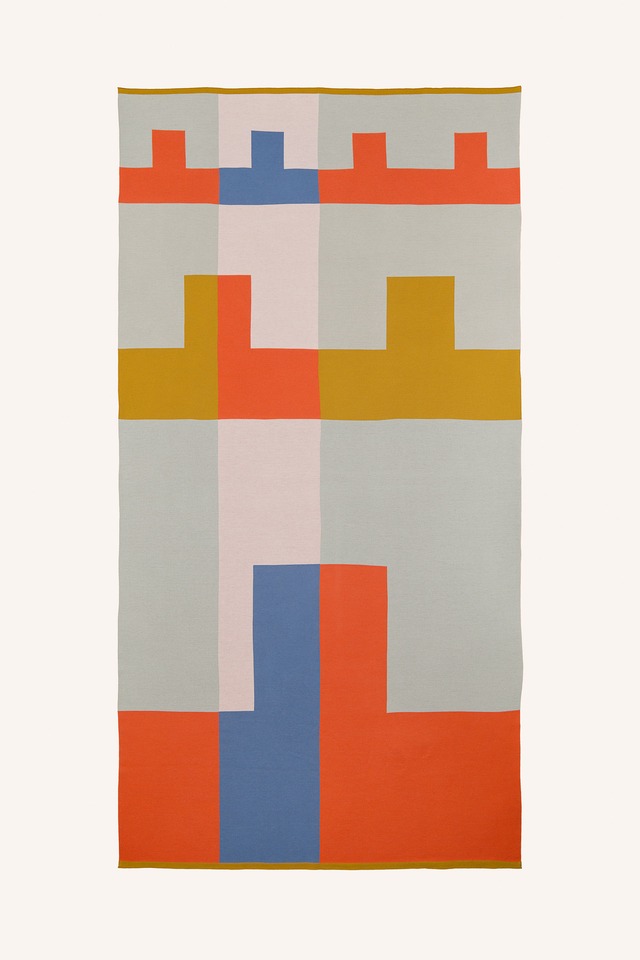 One of three Matrix merino wool blanket designs
